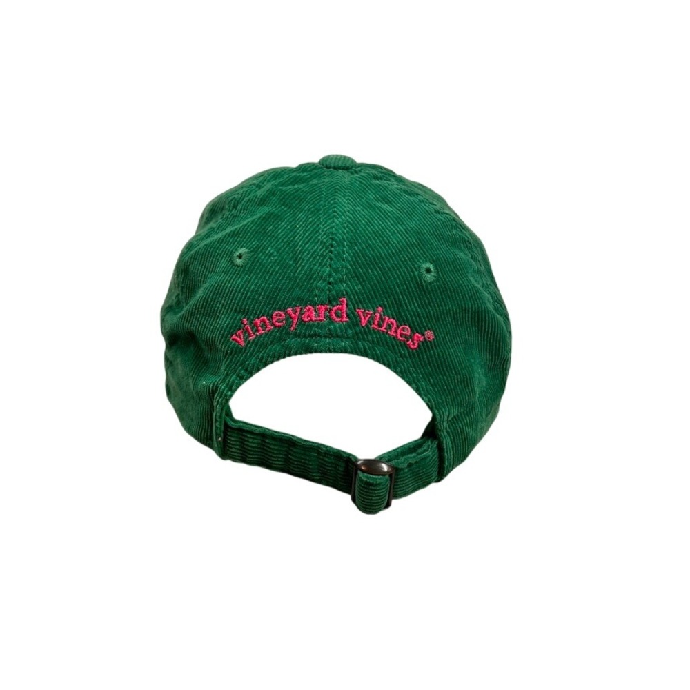 Vineyard Vines Green Corduroy Whale Logo Adjustable Baseball Cap Hat Mens Womens - Picture 4 of 7
